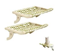 Purrloft Cat Bedside Hammock, PurrLoft No Drilling Cats Bed & Window Perch Holds up to 50lbs, Exquisite Cats Window Sill Perch and Artificial Pet Rack for Indoor Pet Cat to Rest (2pcs)