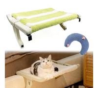 Purrloft Cozy Luxury Cat Bed, 2025 New Soft Breathable Sturdy Bedside Hammock Windowsills for Indoor Cats (With cat pillow)
