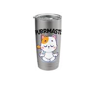 Purrmaste Namaste Cat Stainless Steel Insulated Tumbler