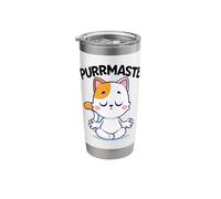 Purrmaste Namaste Cat Stainless Steel Insulated Tumbler