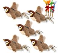 Purrnip™ - Flapping Bird Cat Toy, Electric Flying Bird Cat Toy, Activate Built-in Motion Sensor When Touched, 3 Modes, Smart Sensor Feather, Rechargeable (4Pcs)