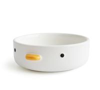 PURROOM Funny Cute Duck 6'' Salad Bowl, Handmade Glaze Chick Safety Ceramics Flat Bottomed Bowl, Home Family, Friend.