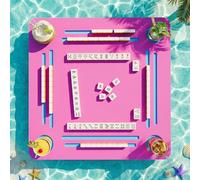 PURRPAXZ 31.5" x 31.5" Floating Mahjong Table for Pool, Portable Floating Mahjong Mat for Card Games Scrabble Dominoes Poker, Double-Sided Waterproof Pool Mahjong Floating Table for Adults Beach