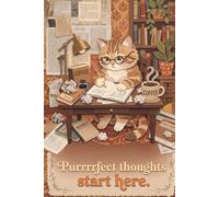 Purrrrfect Thoughts Start Here.: A Vintage Craft-Style Studio Cat Journal for Writers, Scholars, and Daily Brainstorming