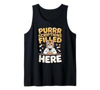 Purrscriptions Filled Here Pharmacist Cat Pharmacy Pun Tank Top