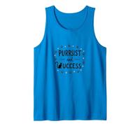 Purrsist and Success: Cat Lover Motivational Tank Top, Men, Sapphire, S