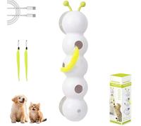 Purrwhirl Cat Toy, Happy Luna Cat Toy, Whirlie Smart Motion with Worm Design, Wall & Window Mounted for Indoor Wall (white)
