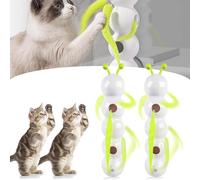 Purrwhirl - Interactive Cat Toy with Worm Motion, Caterpillar Smart Cat Toy, Worm-Shaped Interactive Teaser with Suction Cup for Bored Indoor Cats, Usb Changing (2 pcs)