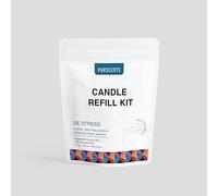 PURSCENTS Candle Making Kit Rapeseed & Coconut Candle Wax, Plus Candle Wicks - 40+ Hours Burn Time - De Stress (Lavender, Ylang Ylang, Spearmint, Geranium, Vetiver, Amyris and Cedarwood) - 210g