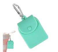 Purse Bag - Food Safe Silicone Pouch with Carabiner | Hanging Backpack Storage Bag for Keys, Silicone Straws | Compact Change Pouch, Lightweight Travel Organizer, 20ml Capacity, green, Refer to