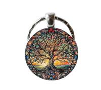 Purse Charm Aesthetic Stylish Trendy Colorful Tree Pattern
