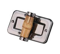 Purse Clasps 10pcs Vintage Rectangle Metal Bamboo Bag Clasp Turn Twist Lock for DIY Handbag Leather Craft Purse Hardware Accessories(Gun Black)