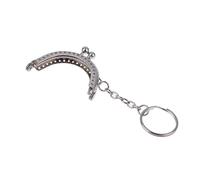 Purse Clasps 2Pcs Metal Coin Purse Frame for Bag with Key Ring Hardware Kiss Clasp to The Wallet Clutch Bags Sew Accessories(Type-01)