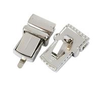 Purse Clasps 5/10Pcs 22x38mm Handbag Mortise Lock Bag Locks Buckle Twist Turn Clasp Closure for DIY Replacement Bags Purse Snaps Hooks(Silver,22x38mm-5Pcs)