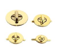 Purse Clasps 5/10Pcs Bag Lock Metal Oval Clasp Purse Turn Twist Locks Decoration Buckle Closure Handbags Leather Craft Hardware Accessories(LightGold,30X24mm-5Pcs)