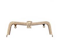 Purse Clasps 5Pcs 20CM Concave Frame Embossing Metal Leaves Kiss Clasps Lock for Bags Clutch Bag Hardware Purse DIY Sew Accessories(5Pcs 20CM LightGold)