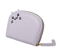 Purse, Coin Purse | PU Leather Coin Purse - Portable Zipper Card Case, Cartoon Cat Wallet for , Changes, Card Storage, Lavender, Consulte la descripción, See description