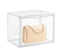Purse Display Case - Clear Purse Storage Organizer | Stacked Purse Organizer with Magnetic Door, Anime Figure Display Box for Teens, Transparent Big, Consulte la descripción, See description
