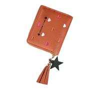 Purse, fashionable women's wallet for the daily commute to work. Compact design with firm shape, perfect as a durable and stylish accessory. (Brown, 11.5 x 9 x 2 cm)