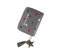 Purse, fashionable women's wallet for the daily commute to work. Compact design with firm shape, perfect as a durable and stylish accessory. (Dark Grey, 11.5 x 9 x 2 cm)