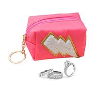 Purse for Coins, Women's Purse - Change Purse with Embroidery Pattern, Waterproof Multi-Purpose Purse for Women and Girls, for Storing Keys, Jewellery and Pills, Watermelon Red X White Flash, see