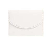 Purse for daily commuting. Solid shape design. Stylish accessory for a practical and functional wallet organiser, daily use. (White, 11 x 7.6 x 1.3 cm)