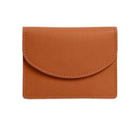 Purse for daily commuting. Solid shape design. Stylish accessory for a practical and functional wallet organiser, daily use. (Brown, 11 x 7.6 x 1.3 cm)
