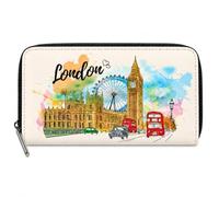 Purse for Women, Large Womens Wallet with Iconic Capital City Art Print | Elegant London-Themed Long Wallet for Women, Featuring Spacious Card Slots & Durable PU Construction for Stylish Daily Use