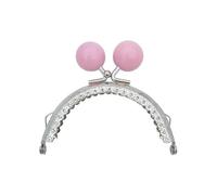 Purse Frame 3pcs Metal Purse Frame Kiss Clasp Vintage Candy Color Bag Hardware Purse Clasp Frame Bag Kiss Clasp Lock Handle Bag Accessories(Pink)