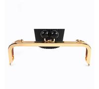 Purse Frame Bag Handles 1/2Pcs Deepeel 20cm Metal Pearl Head Bag Handles Purse Frame Kiss Clasp DIY Handmade Sewing Brackets Screw Wallet Accessories(Gold-Black,20cm-2Pcs)