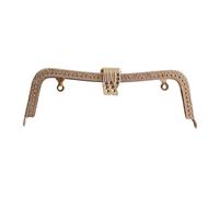 Purse Frame Bag Handles 2pcs 20.5cm Handbag Hardware Accessories Metal Wallet Box Lock Bag Handle Custom Purse Frames Kiss Clasp(Gold)