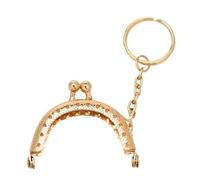 Purse Frame Bag Handles 2pcs Vintage Pattern Metal Purse Frame Kiss Clasp Bag Lock Buckle Making Craft(Rose Gold)