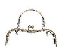 Purse Frame Embossed M-Shaped Metal Hand-Pull with Flower-Shape 20.5CM