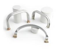 Purse Frames 1/2/3PCs Clutch Metal Rectangular Aluminum Tube Lock Frame U-Shaped DIY Wallet Internal Tubular Kiss Clasp(Color1,4 Pieces)