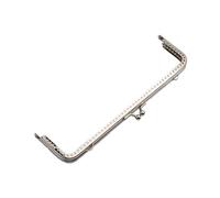 Purse Frames 1 Pc Square Stainless Steel Purse Frame DIY Craft Kiss Clasp Lock Clips Coin Bag Semicircular Shape Embossed Metal Clutch for Craft(18cm)