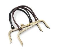 Purse Frames 2Pcs 24cm Metal Purse Frame Handle Kiss Clasp Lock Antique Bronze Tone for DIY Making Clutch Bag Handbag PU Accessory for Handbags, DIY and Craft Projects(Mix Color)