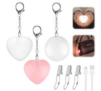 Purse Light Handbag Light, 3Pcs Love Wallet Tote Bag Touch Sensing Lights, Rechargeable LED Night Light for Purse Keychain Accessories, Valentines Day Gifts for Her Women Girls Mother Friends