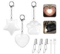 Purse Light Handbag Light, 3Pcs Love Wallet Tote Bag Touch Sensing Lights, Rechargeable LED Night Light for Purse Keychain Accessories, Valentines Day Gifts for Her Women Girls Mother Friends