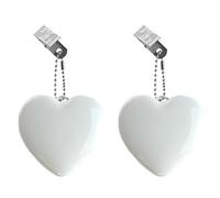 Purse Light Rechargeable Usb 2 Pcs, Heart-Shaped Led Touch Sensor Handbag Light, Shell Smooth White, Portable And Compact, Conveniently Find Items In Your Purse