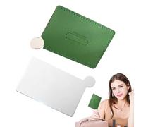 Purse Makeup Mirrors - Pocket Mirror For Purse | Mirror With PU Leather Case Cover | Small Mirrors For Purse | Lightweight Stainless Steel Mirrors Cosmetic Mirrors | Reusable Travel Vanity Mirrors