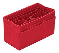 Purse Organizer Insert Felt Bag Organizer Handbag Organizer Insert Bag In Bag Organizer for Tote Purse Bag 14 Pockets Red Medium