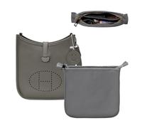 Purse Organizer Insert for Hermes Evelyne 16 TPM, Mini Evelyne Bag Insert with Zipper,Nylon Inner Liner Bag Organizer with Multi-pockets,Keep Bag Shape and Clean