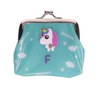 Purse Pals Girls Personalised F Initial Letter Unicorn Coin Purse PVC Kids Animal Character