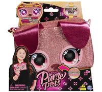 Purse Pets, Keepin’ It Clutch Dazzling Diva Puppy Pet Toy and Wristlet Bag with Light-up Rainbow Eyes, Kids’ Toys for Girls Aged 4 and up
