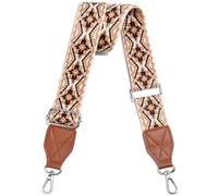 Purse Strap,1.5" Leather End Shoulder Strap Adjustable Replacement,Retro Multi-Pattern Crossbody Bag Straps, Brown-38s-single-507, Width: 1.5 inches, Length: 33.5"-53.5"