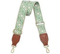 Purse Strap,1.5" Leather End Shoulder Strap Adjustable Replacement,Retro Multi-Pattern Crossbody Bag Straps, Brown-38g-diamond-109, Width: 1.5 inches, Length: 33.5"-53.5"