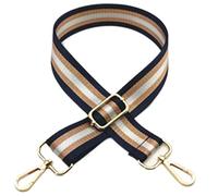 Purse Strap, 1.5" Wide Adjustable Replacement Purse Straps, Striped Bag Strap Crossbody with Gold Buckle, Crossbody Straps for Purses, Bag, Handbags, Guitar Replacement