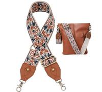 Purse Strap, 2" Wide Adjustable Replacement Bag Straps, Jacquard Embroidery Bag Strap Crossbody with Buckle, Crossbody Straps for Purses, Handbags, Guitar