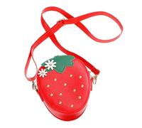 Purse Strawberry Shape Crossbody Bag with Adjustable Strap and Pu Material, Gift and Travel Satchel Coin Purse