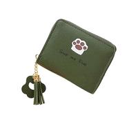 Purse Stylish Women's Purse for Everyday Coming to Work Compact Design with Firm Shape, Perfect for a Durable and Practical Small Wallet. (Green, 11 x 9 x 2.5 cm)